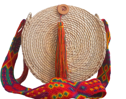 Round Rattan Purse | Macrame