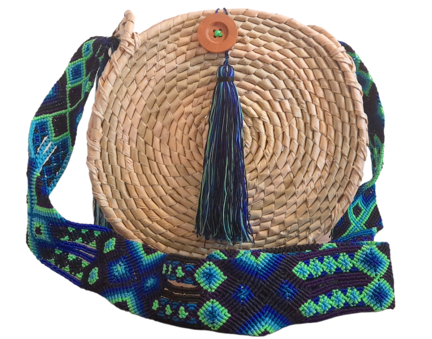 Round Rattan Purse | Macrame