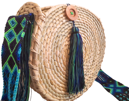 Sac rond en rotin | Macramé