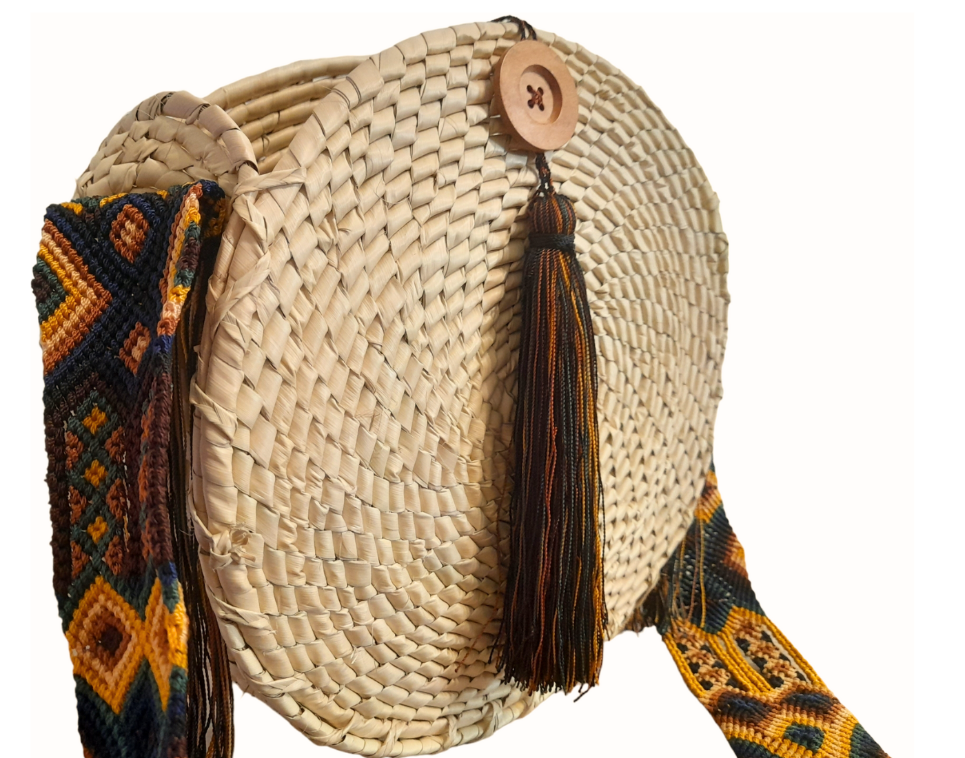 Round Rattan Purse | Macrame