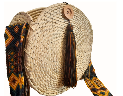 Round Rattan Purse | Macrame