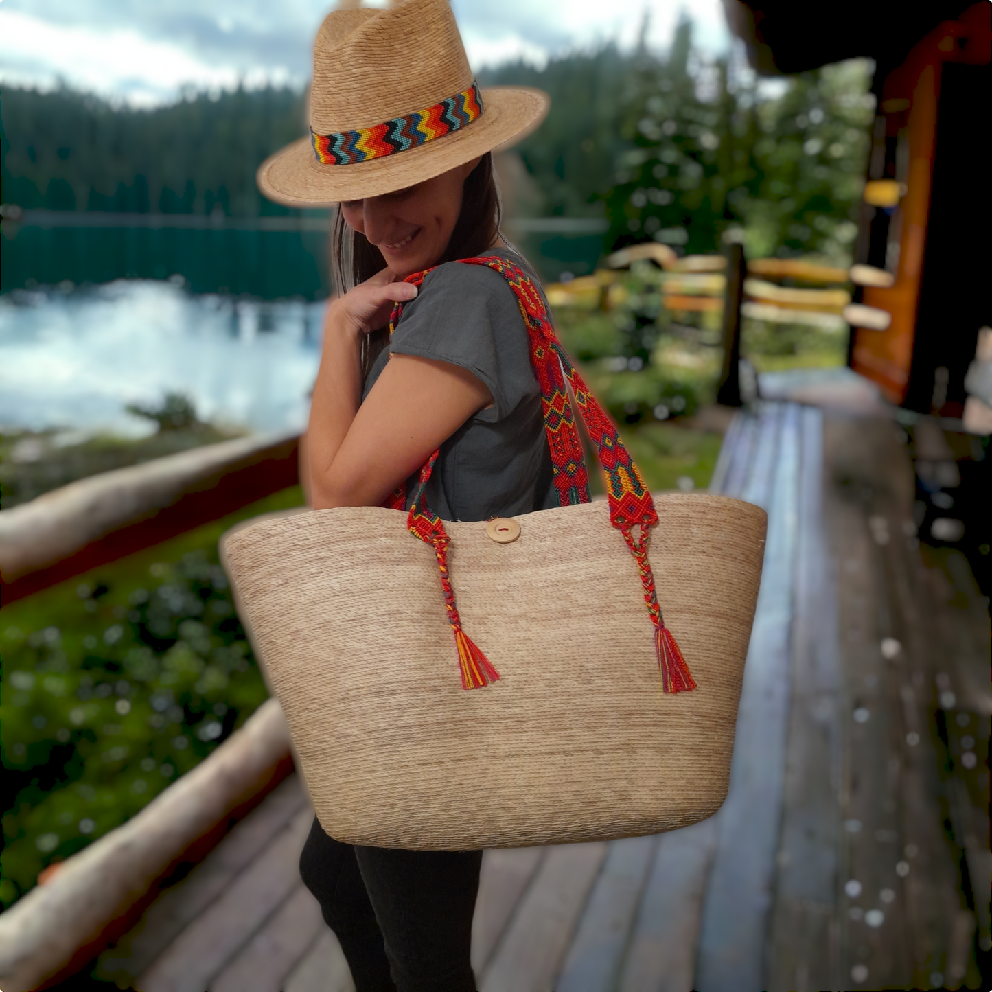 Rattan Tote Bag | Macrame