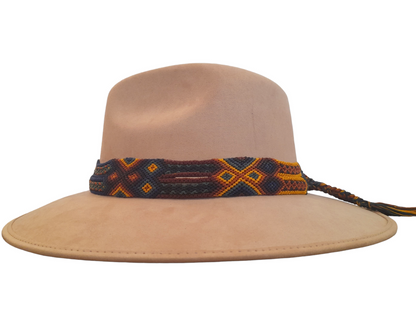 Chapeau en suède Beige | Macramé 