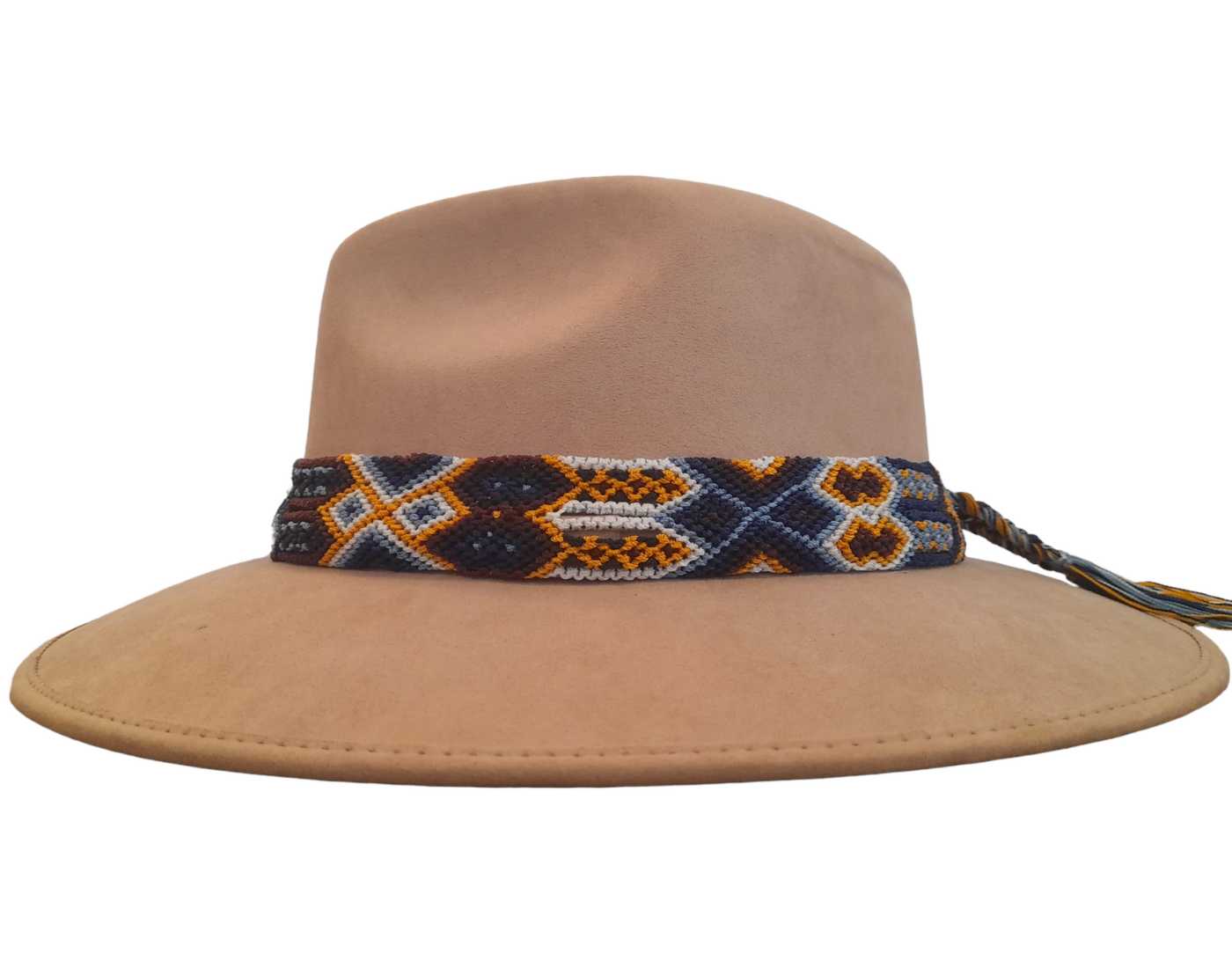 Chapeau en suède Beige | Macramé 